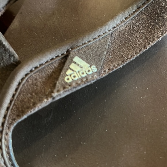 Adidas Brown Suede Flip Flops, Size 9 - Picture 5 of 11